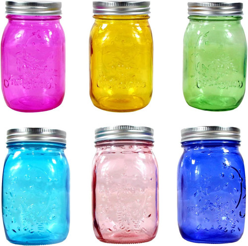 Colored mason jars - mason, of